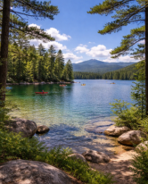 One of the many lakes that are in the area.