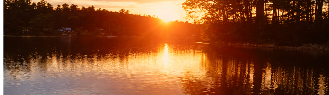 Duncan lake at sunset, waiting for the Loons to start calling.